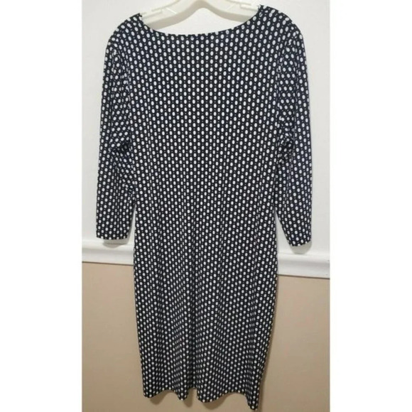 Ann Taylor Factory Midi Dress Black White Tan - Picture 5 of 7